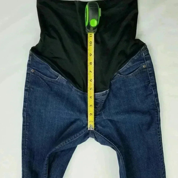 Loft Sz 2M Maternity Blue Denim Jeans Cotton Blend - Picture 4 of 12